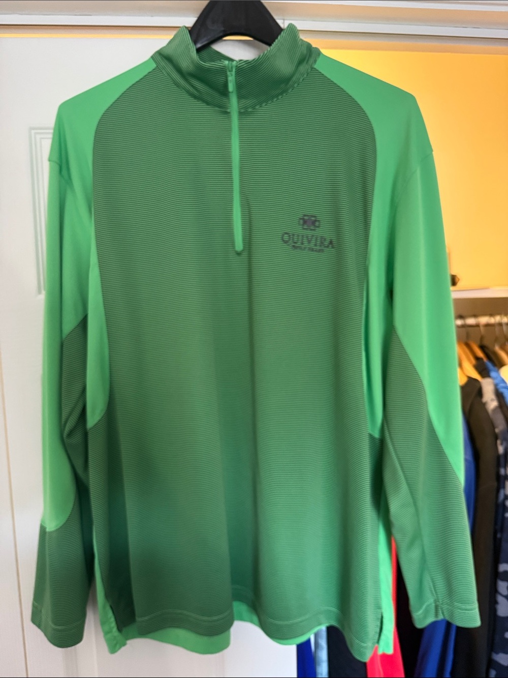 Quivira Men’s Green Half-Zip Performance Pullover